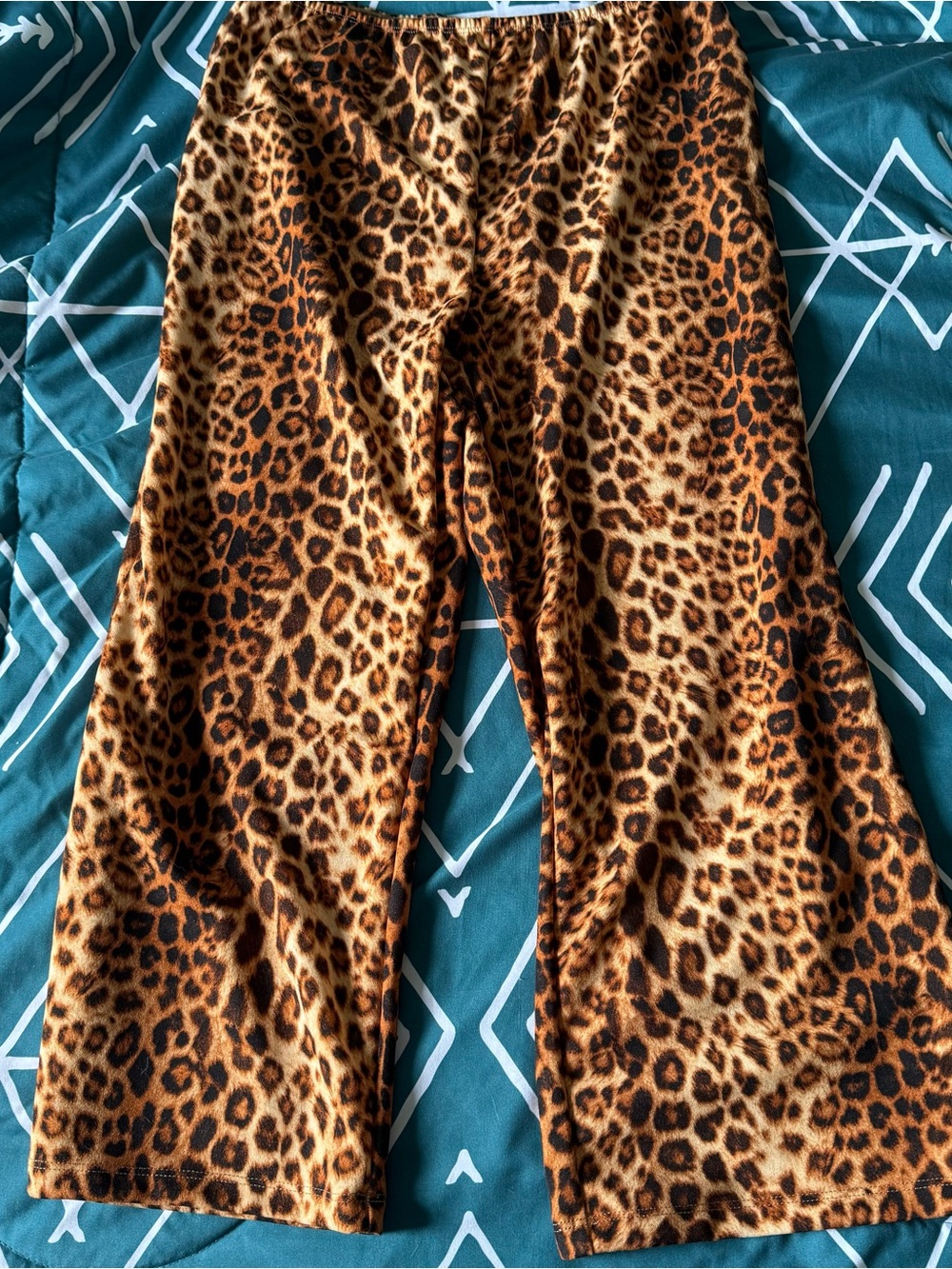 Women’s Cropped Barrel Pants - Brown Leopard